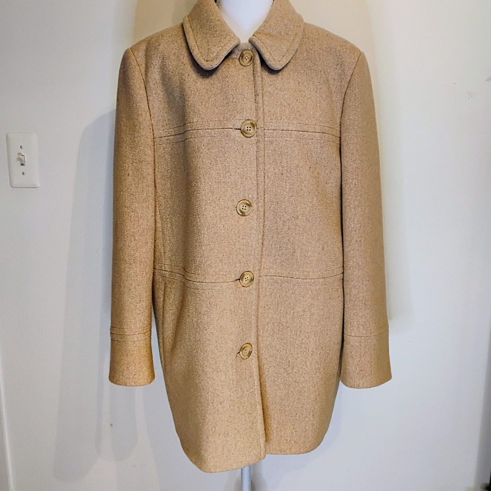 London Fog Beige Pea Coat